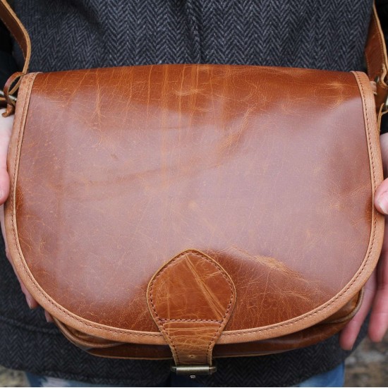 Isabelle Saddle Bag Tan Smooth Medium